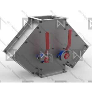 Клапан трехсторонний ручной. КТР-250/45, черн.